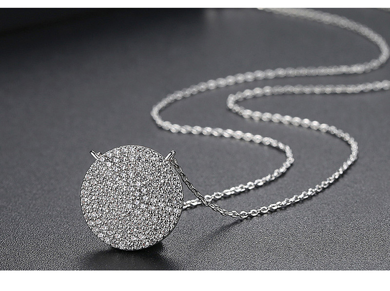 Fashion Silver Color Round Shape Decorated Pure Color Necklace,Necklaces