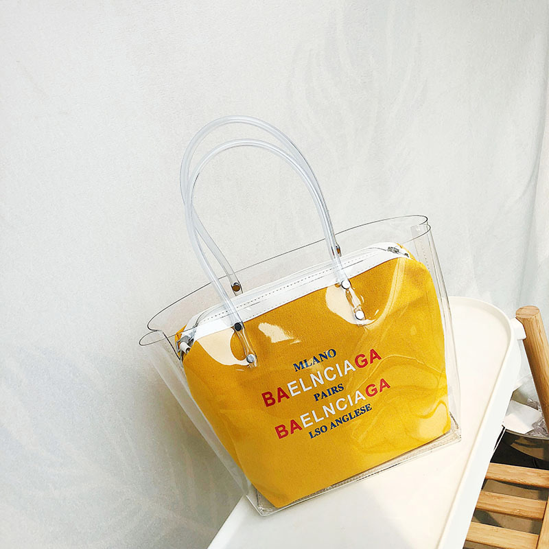 Fashion Yellow Letter Pattern Decorated Shoulder Bag,Messenger bags