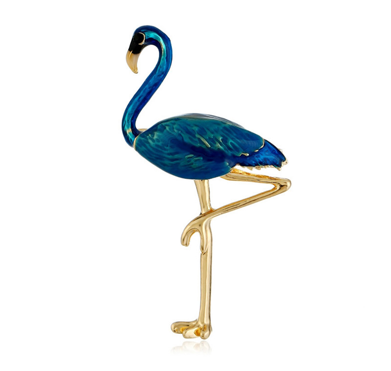 Fashion Blue Flamingos Shape Design Brooch,Korean Brooches