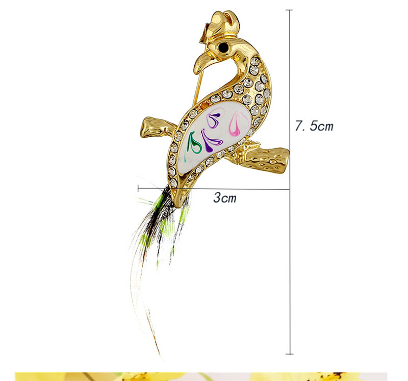Fashion Gold Color Full Diamond Decorated Bird Brooch,Korean Brooches