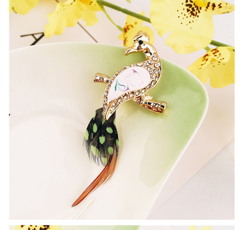 Fashion Gold Color Full Diamond Decorated Bird Brooch,Korean Brooches