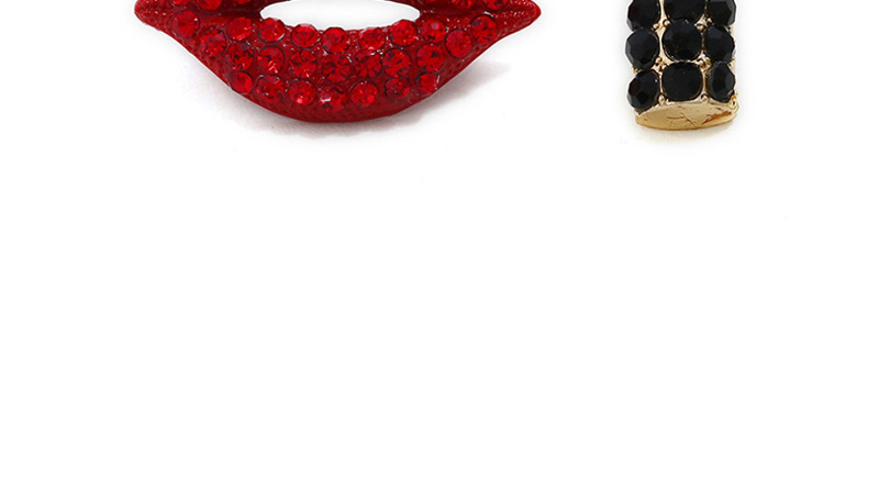 Fashion Red Lips Shape Decorated Earrings,Stud Earrings