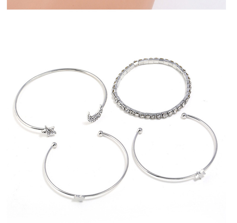 Fashion Silver Color Moom&star Shape Decorated Bracelet,Fashion Bangles