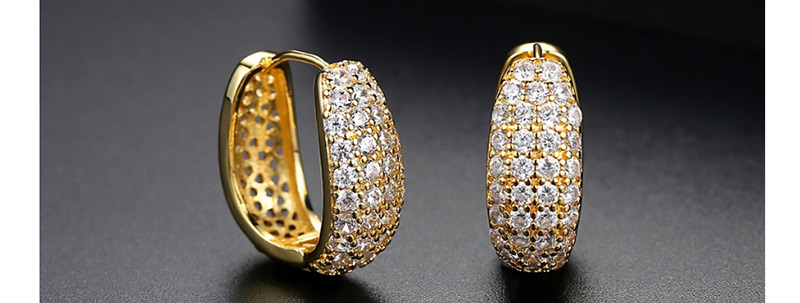 Fashion Silver Color Full Diamond Decorated Earrings,Rings