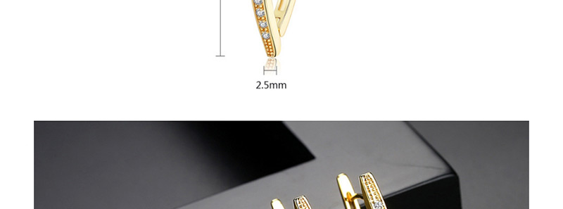 Fashion Silver Color V Shape Design Earrings,Rings