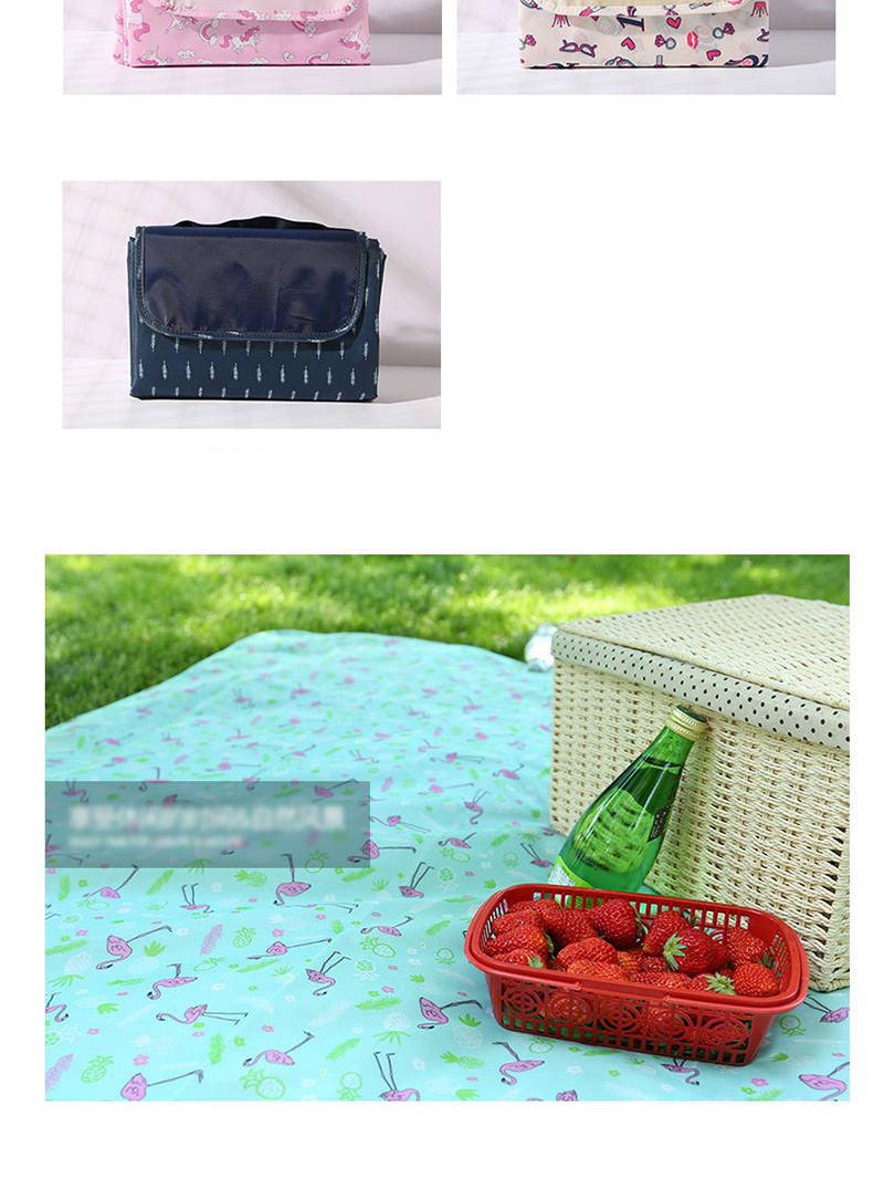 Fashion Blue Famingos Pattern Decorated Picnic Mat,Household goods