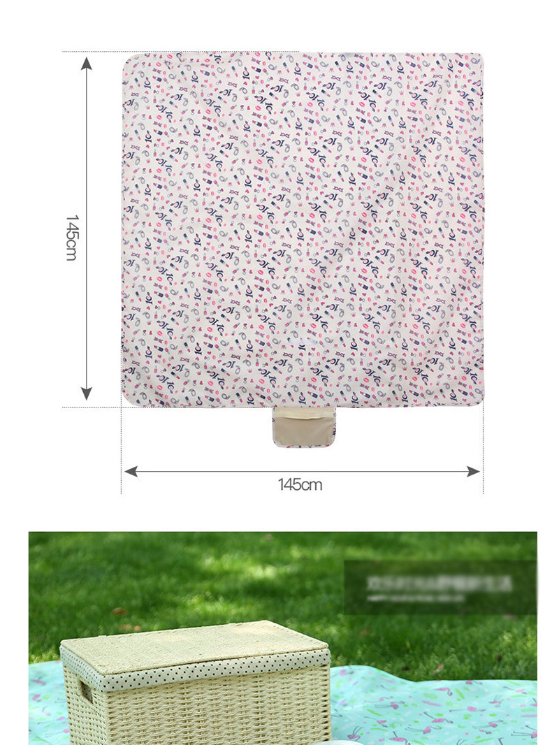 Fashion Green Famingos Pattern Decorated Picnic Mat,Household goods