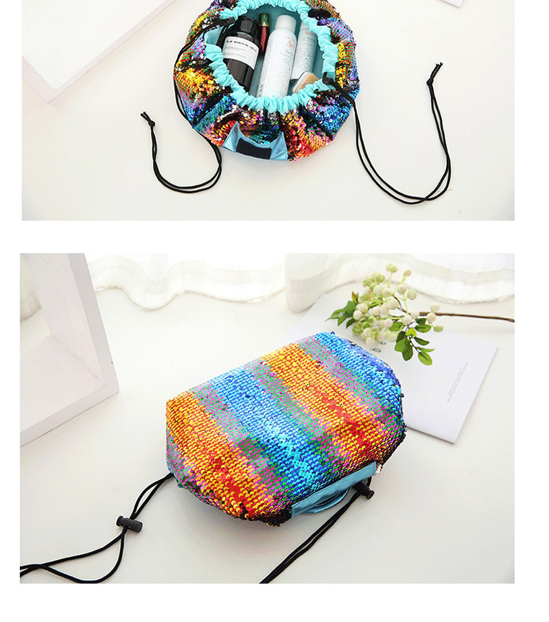 Fashion Multi-color Paillette Decorated Cosmetic Bag,Home storage