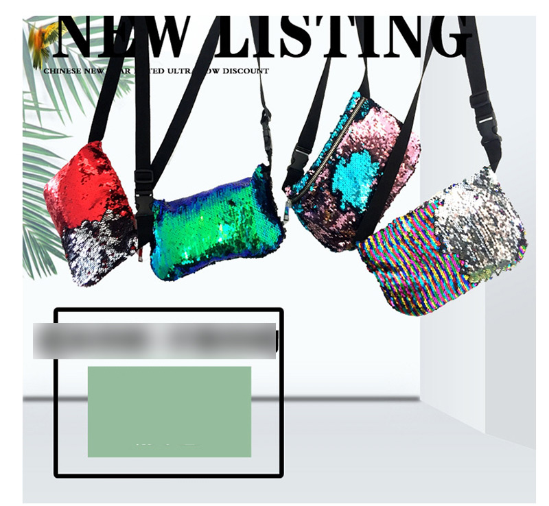 Fashion Silver Color+red Paillette Decorated Color-matching Bag,Household goods