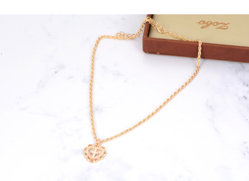 Fashion Gold Color Cross Shape Decorated Full Diamond Necklace,Multi Strand Necklaces