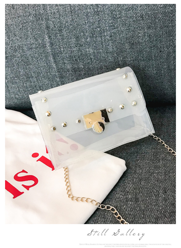 Fashion White Rivet Decorated Bag,Shoulder bags