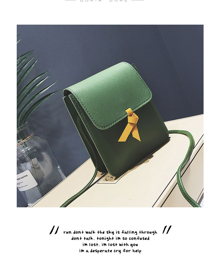 Fashion Yellow+green Color-matching Decorated Bag,Shoulder bags