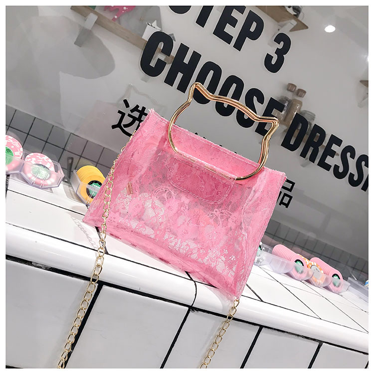 Fashion Pink Flower Pattern Decorated Bag,Shoulder bags