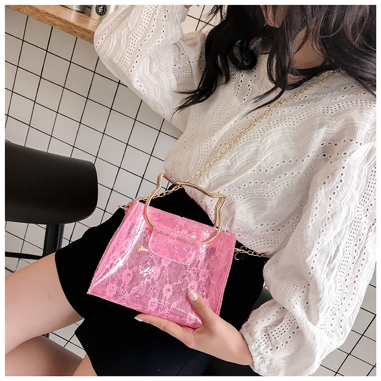 Fashion Pink Flower Pattern Decorated Bag,Shoulder bags
