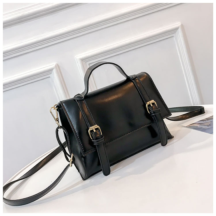 Fashion Black Belt Buckle Decorated Bag,Handbags