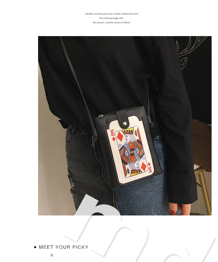 Fashion Black Poker Cards Decorated Bag,Shoulder bags