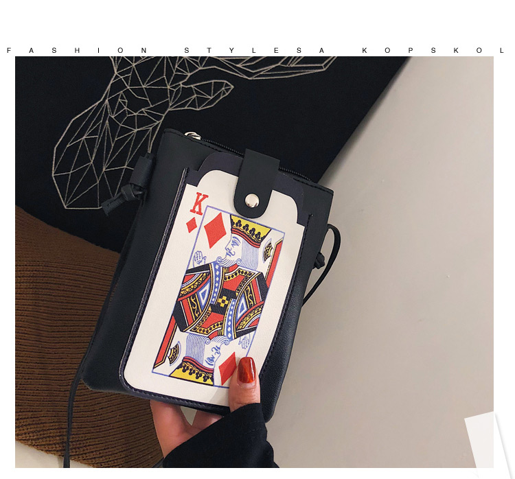 Fashion Black Poker Cards Decorated Bag,Shoulder bags