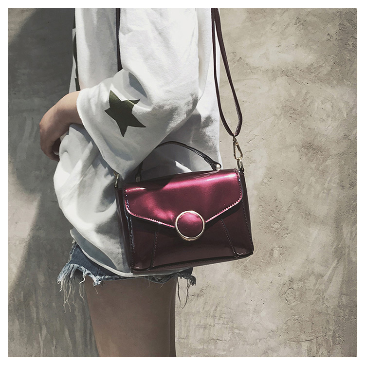 Fashion Claret Red Round Shape Decorated Bag,Shoulder bags