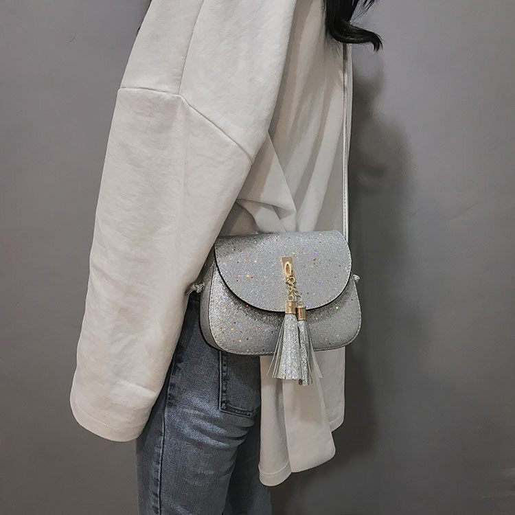 Fashion Silver Color Tassel Decorated Bag,Shoulder bags