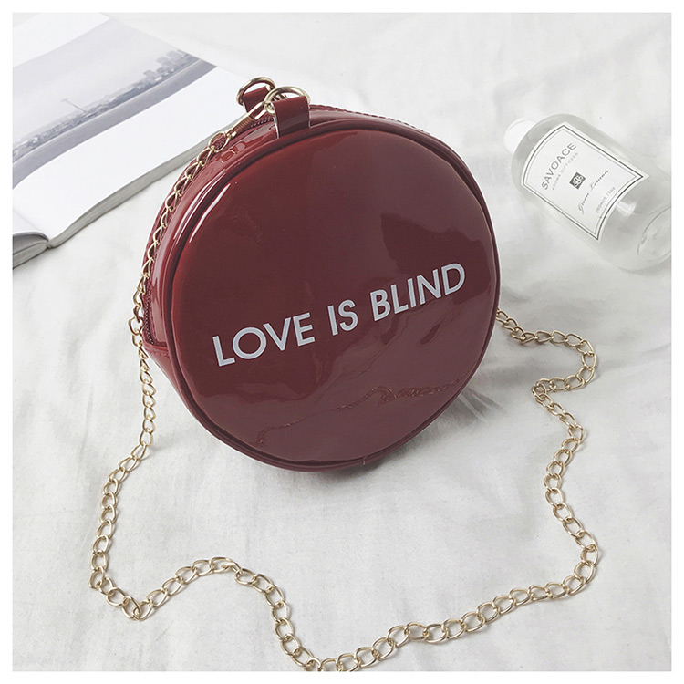 Fashion Claret Red Round Shape Decorated Bag,Shoulder bags