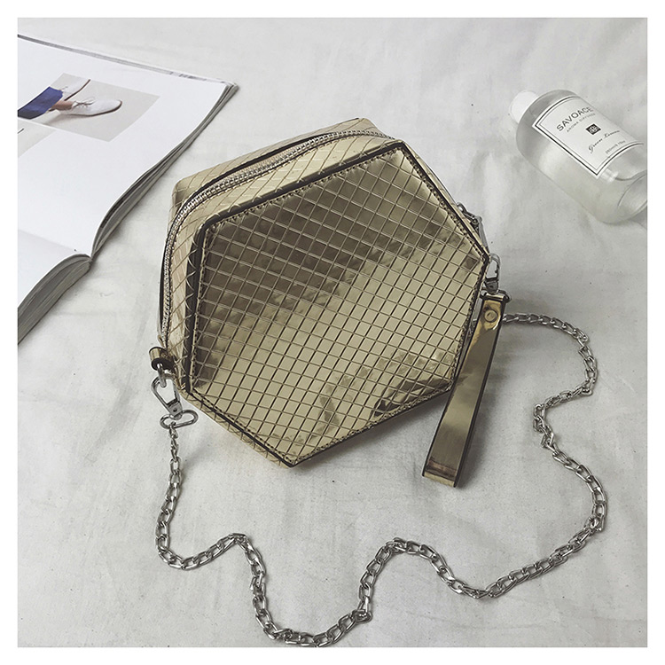 Fashion Gold Color Geometric Shape Design Bag,Handbags