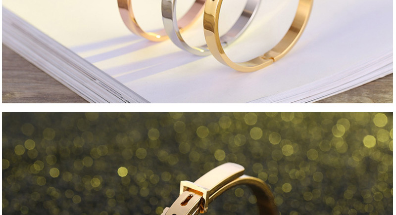Fashion Silver Color Buckle Shape Decorated Bracelet For Men,Bracelets