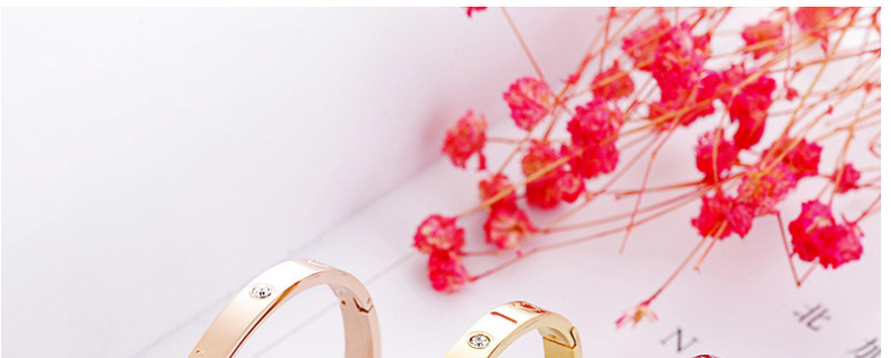 Simple Rose Gold Heart Shape Decorated Bracelet,Bracelets