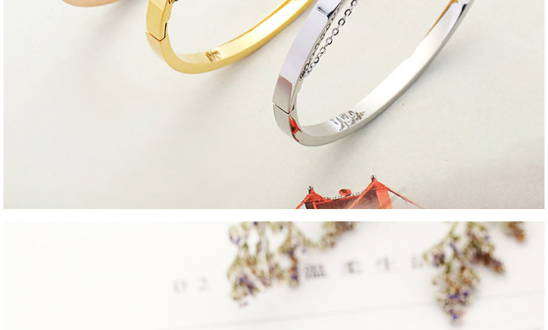 Fashion Rose Gold Heart Shape Decorated Bracelet,Bracelets