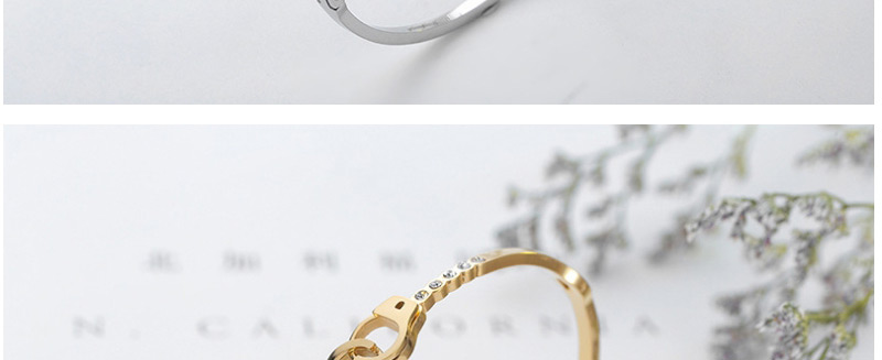 Fashion Silver Color Handcuffs Shape Decorated Bracelet,Bracelets