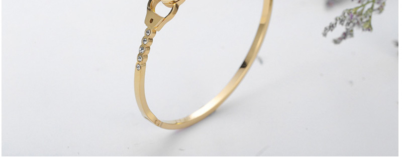 Fashion Gold Color Handcuffs Shape Decorated Bracelet,Bracelets