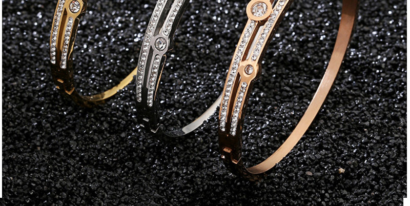 Fashion Rose Gold Round Shape Decorated Bracelet,Bracelets