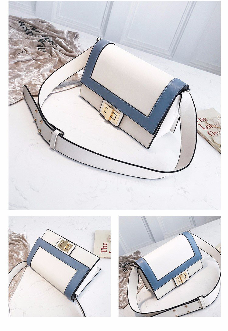 Fashion Blue Belt Buckle Decorated Bag,Messenger bags