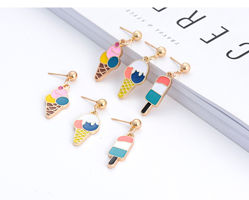Fashion Multi-color Ice-cream Shape Design Earrings,Drop Earrings