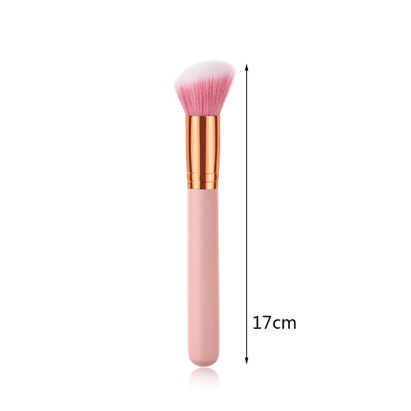 Fashion Pink Oblique Shape Design Blusher Brush(1pc),Beauty tools