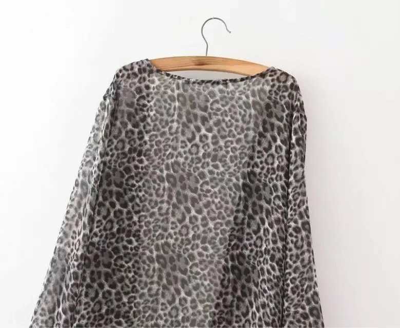 Fashion Black Leopard Pattern Decorated Coat,Sunscreen Shirts
