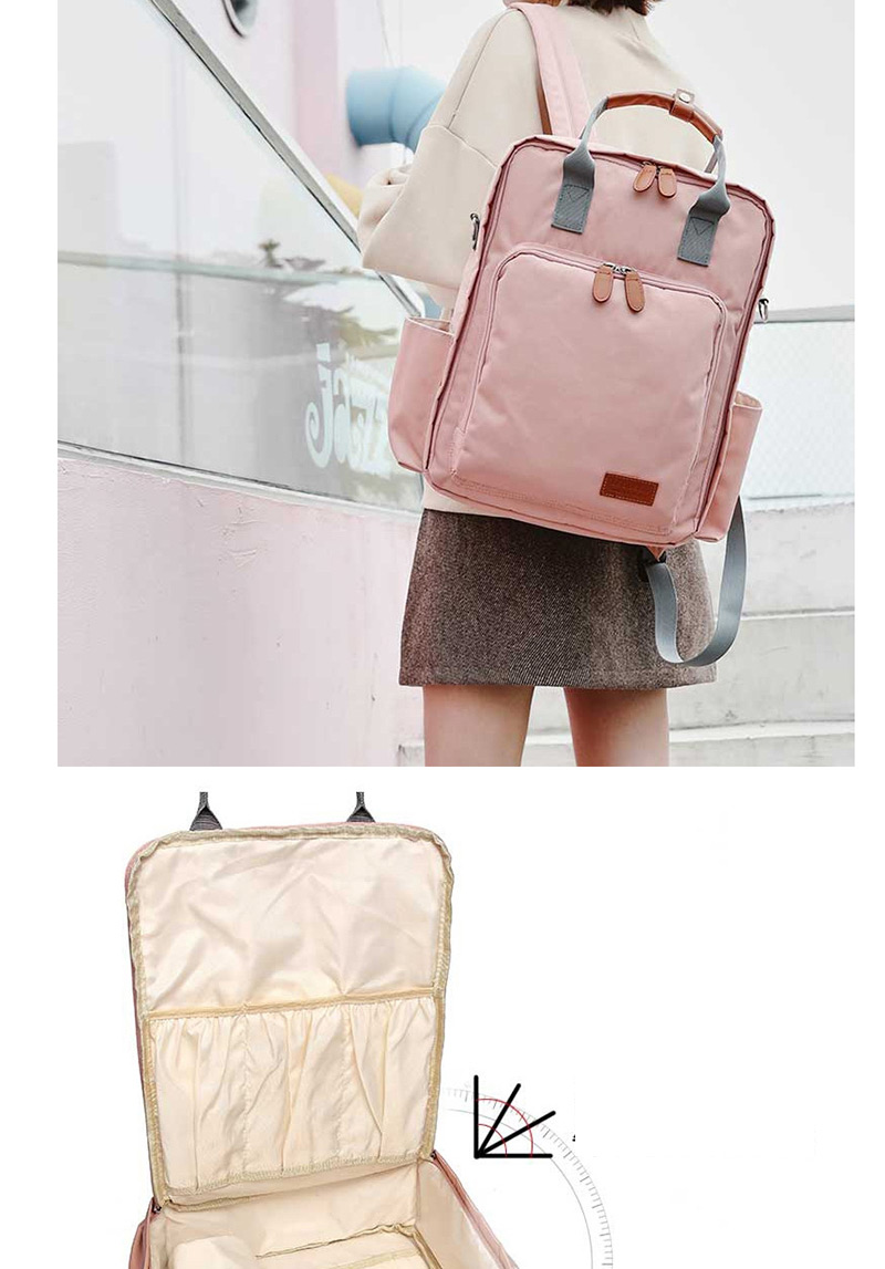 Fashion Pink Fashion Red Pure Color Decorated Backpack,Backpack