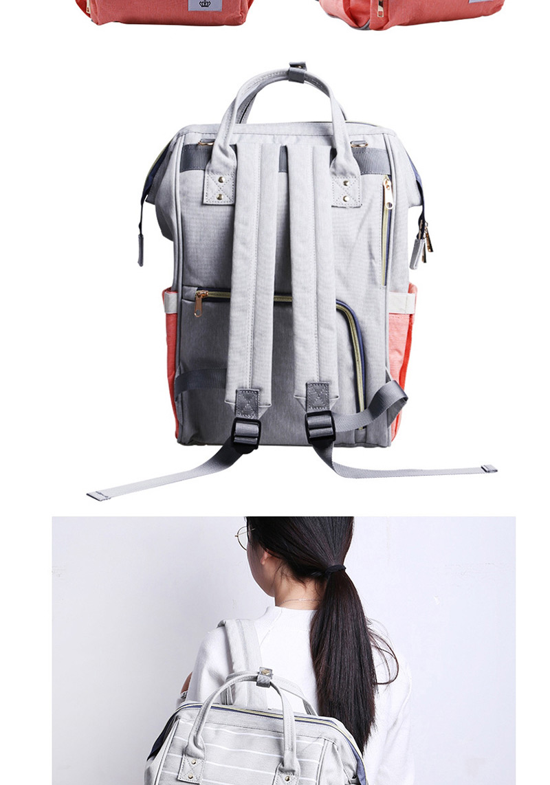 Fashion Orange Stripe Pattern Decorated Backpack,Backpack