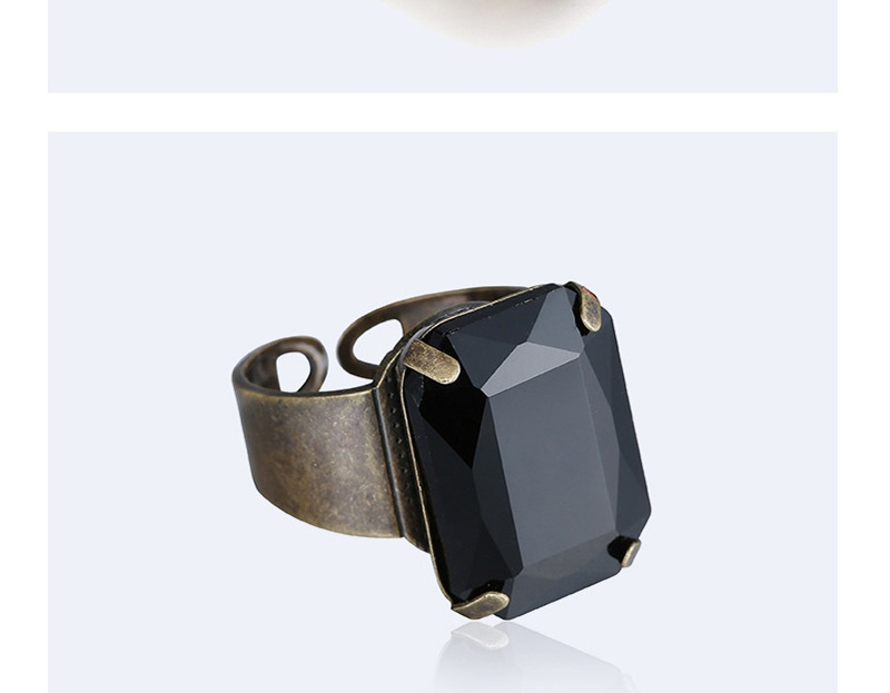 Fashion Green Square Shape Decorated Opening Ring,Fashion Rings