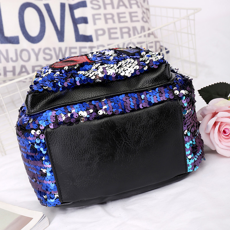 Lovely Blue Lipstick Pattern Decorated Backpack,Backpack
