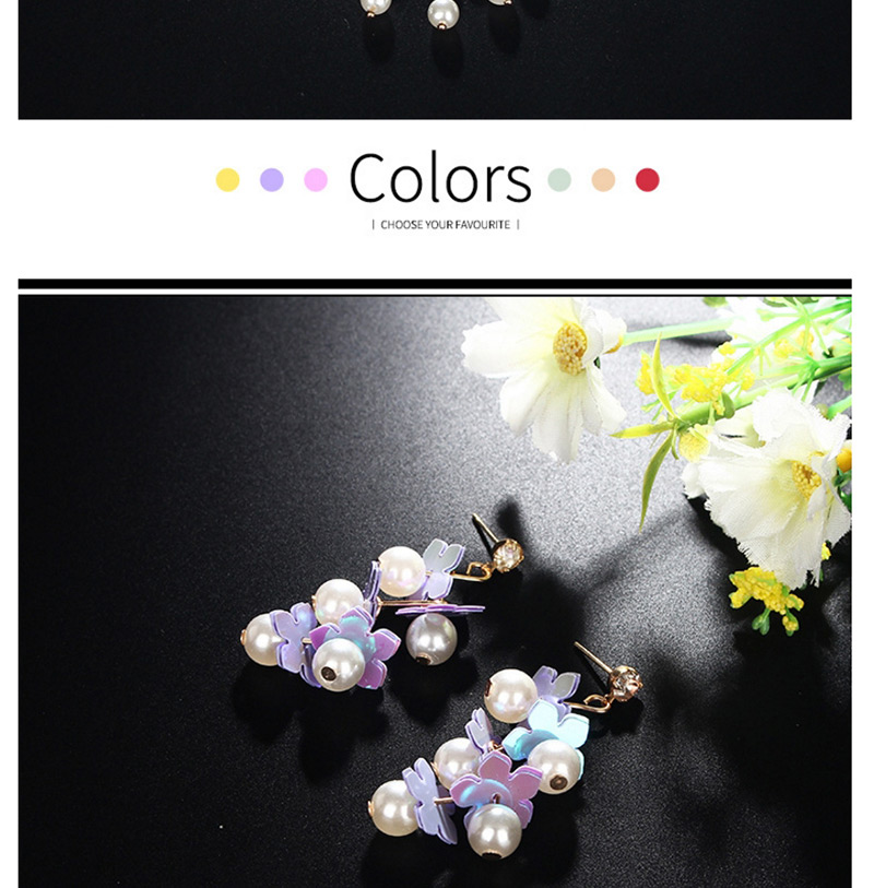 Fashion Purple Color Matching Decorated Earrings,Drop Earrings