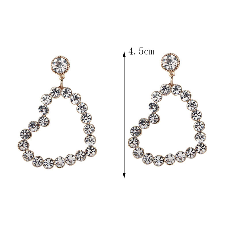 Fashion Silver Color Heart Shape Decorated Earrings,Stud Earrings