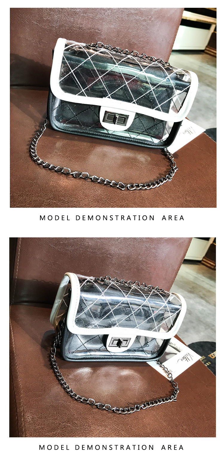 Fashion White+black Grid Pattern Decorated Shoulder Bag (2 Pcs ),Messenger bags