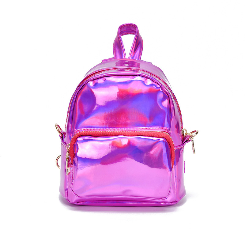 Fashion Plum Red Pure Color Decorated Backpack,Backpack
