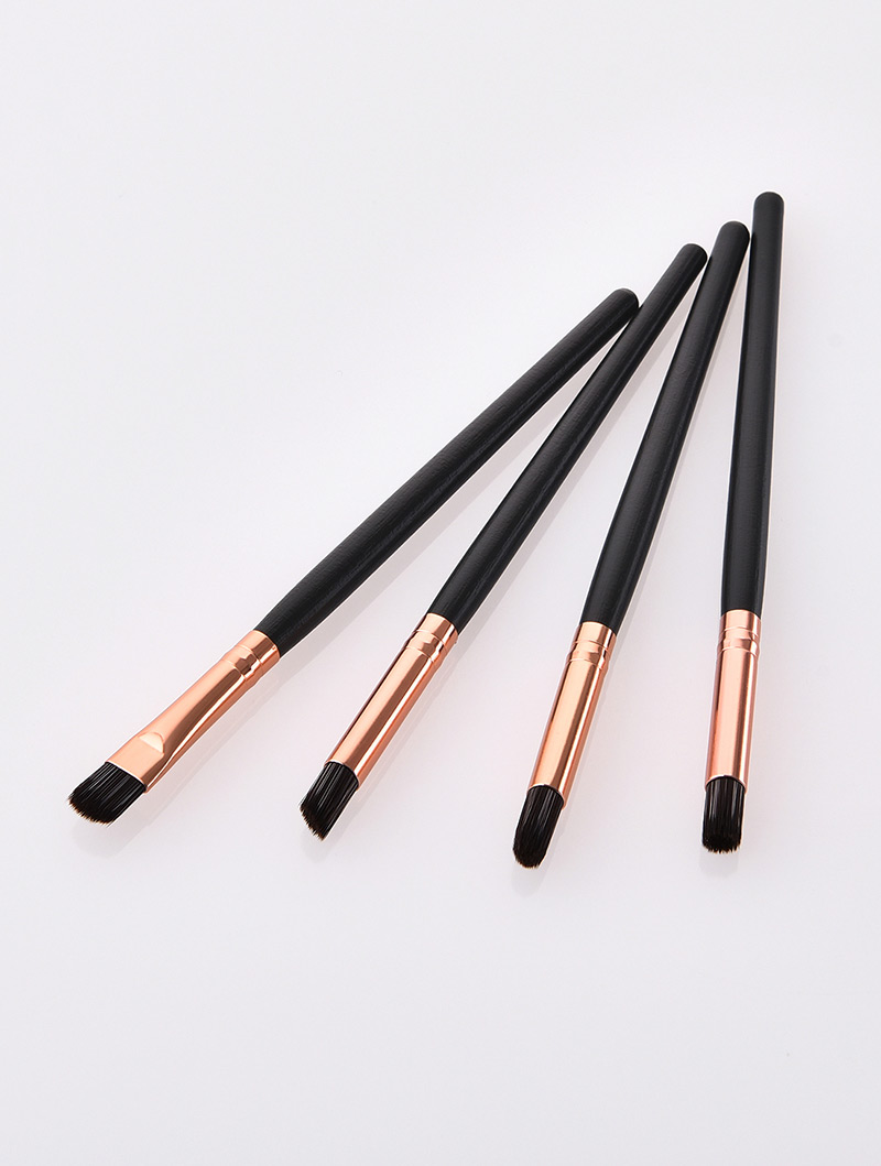 Fashion Rose Gold Pure Color Decorated Makeup Brush (4 Pcs ),Beauty tools