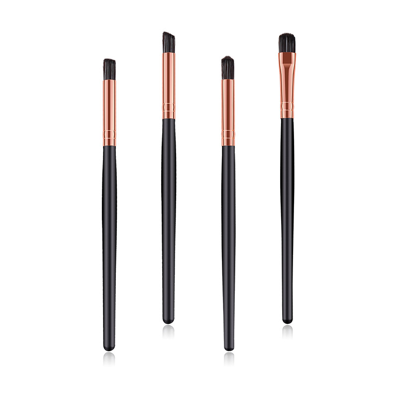 Fashion Rose Gold Pure Color Decorated Makeup Brush (4 Pcs ),Beauty tools