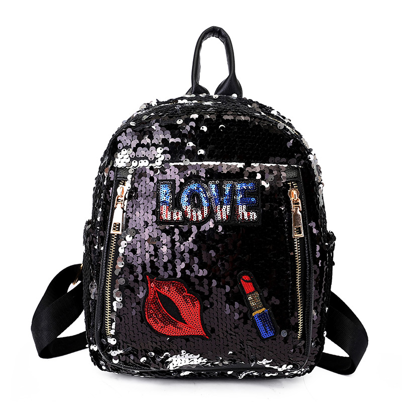 Fashion Multi-color Lips Pattern Decorated Backpack,Backpack