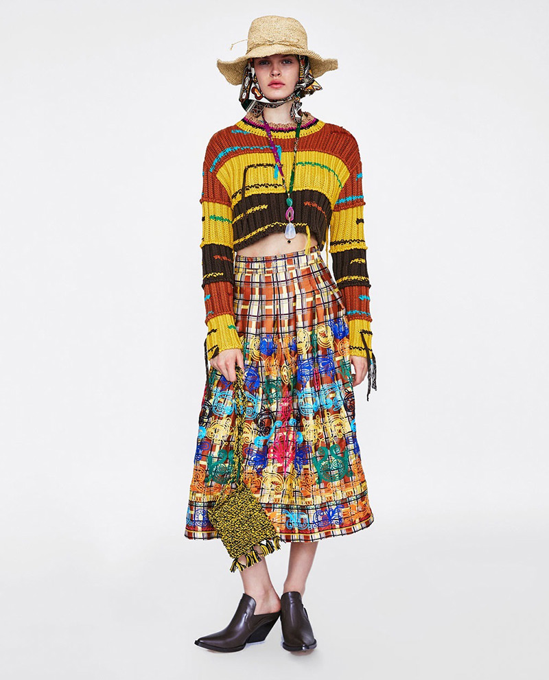 Fashion Multi-color Grid Pattern Decorated Dress,Skirts