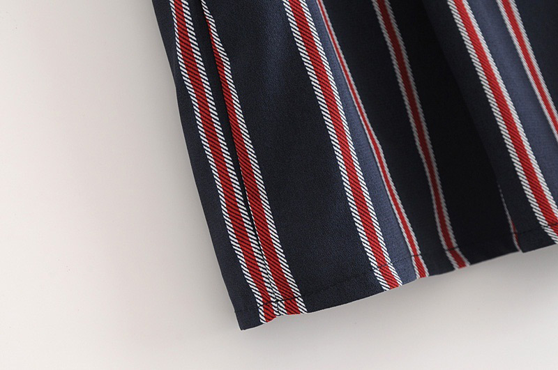 Fashion Navy Stripe Pattern Decorated Skirt,Shorts