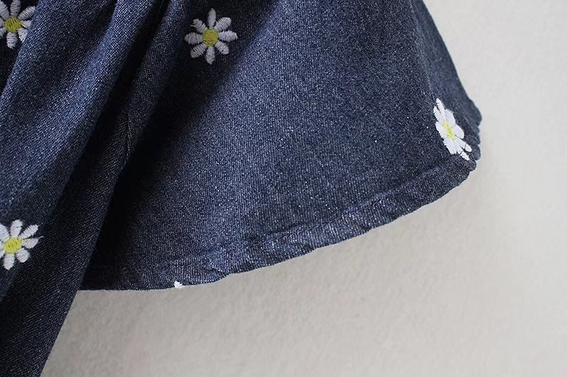 Fashion Navy Round Neckline Design Flower Pattern Jumpsuit,Pants