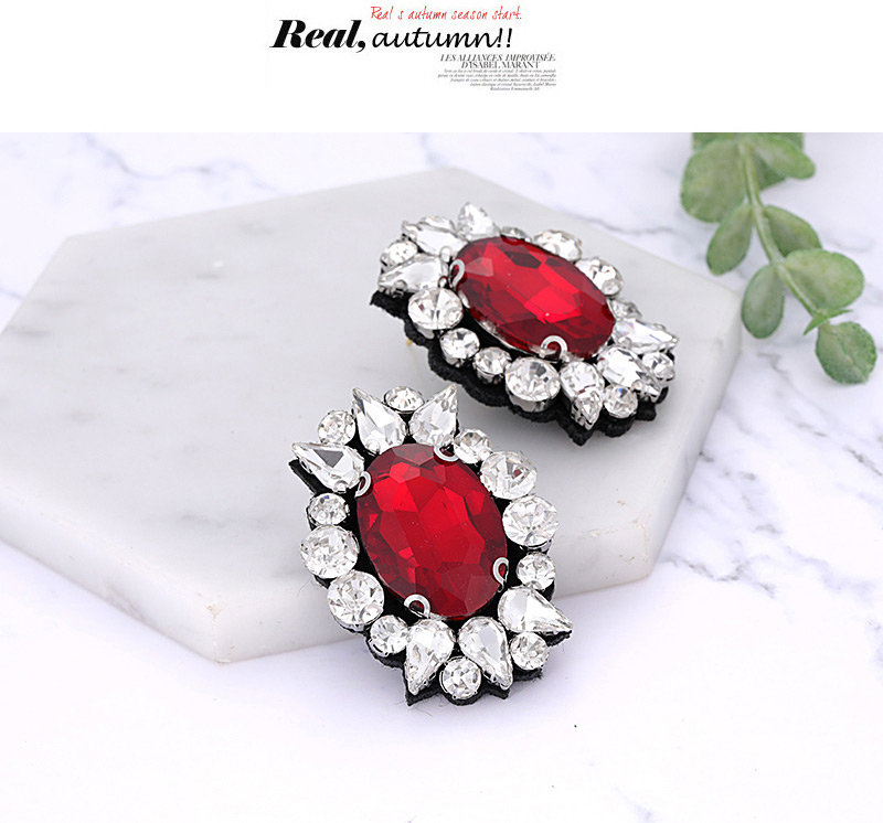 Fashion Red Oval Shape Design Earrings,Stud Earrings